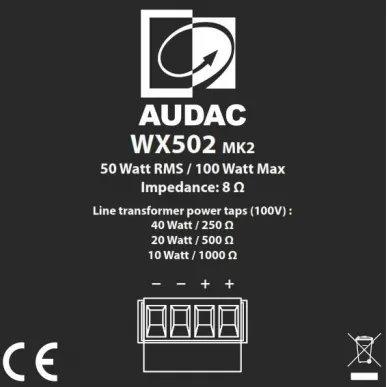Настенная акустика AUDAC WX502MK2/W